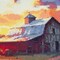 Farmhouse Barn Diamond Art Kits for Adults, 5D DIY Full Drill Rustic Windmill Barn Diamond Painting Dots Crystal Gem Art, Adult Crafts Kits Arts and Crafts